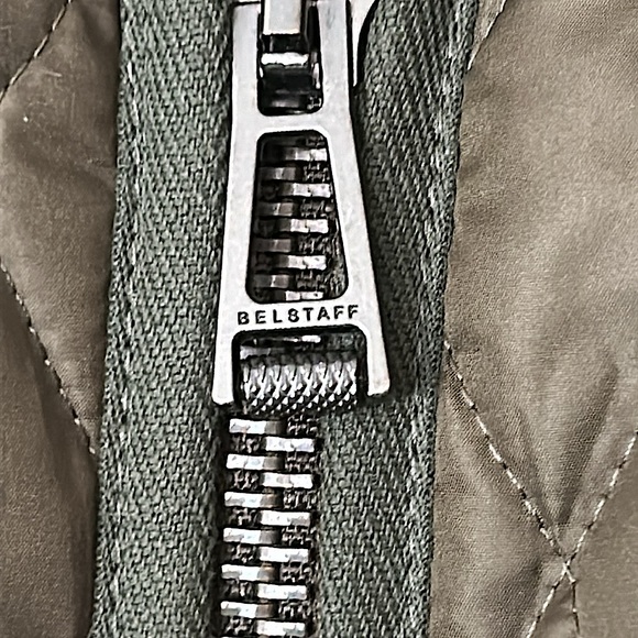 Belstaff Army Green Aynsley Diamond Quilted Jacket Coat **Sz 44/US Size L** 💚💚 - Picture 7 of 10